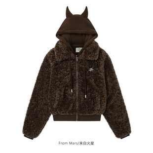 square padded Mars coat cotton Back hooded From one