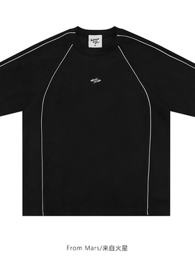From Mars 不再回顾 高街圆领设计感潮酷宽松百搭休闲男女短袖T恤