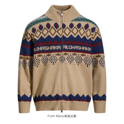 休闲文艺感费尔岛针织衫毛衣