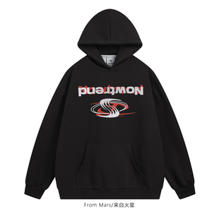 From Mars 每如初见 美式休闲创意字母印花连帽宽松卫衣男女百搭