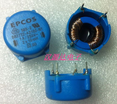 B82722-A2102-N1 2X10MH 1A 250V 4脚 共模扼流线圈电感 EPCOS