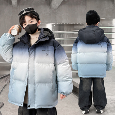 男童冬装羽绒棉服2025新款儿童冬季加厚棉衣中大童男孩帅气棉袄潮