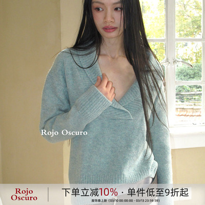 Rojooscuro羊毛青果领毛衣