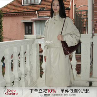 智惠美人水波莱赛尔lemair 高智感松弛廓形中长风衣 Oscuro Rojo