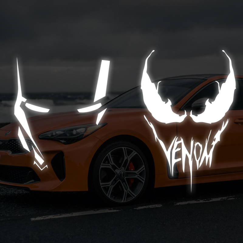 汽车贴纸反光钢铁侠车贴摩托车风挡玻璃后窗电动车个性帖划痕贴画