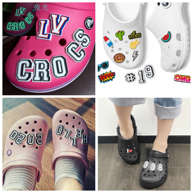 crocs数字护士装饰花鞋扣