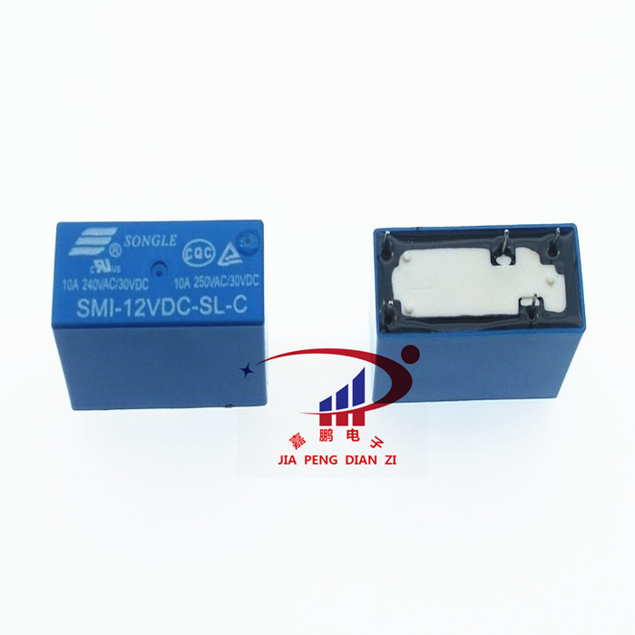 SMI-12VDC-SL-C 12V 松乐继电器 5脚一组转换 10A 250VAC 14F