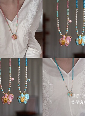 2026新款滴油小马串珠毛衣链