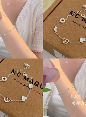 S925纯银时尚百搭面包脑袋手链