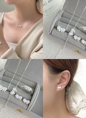 S999足银闪萌蝴蝶结项链