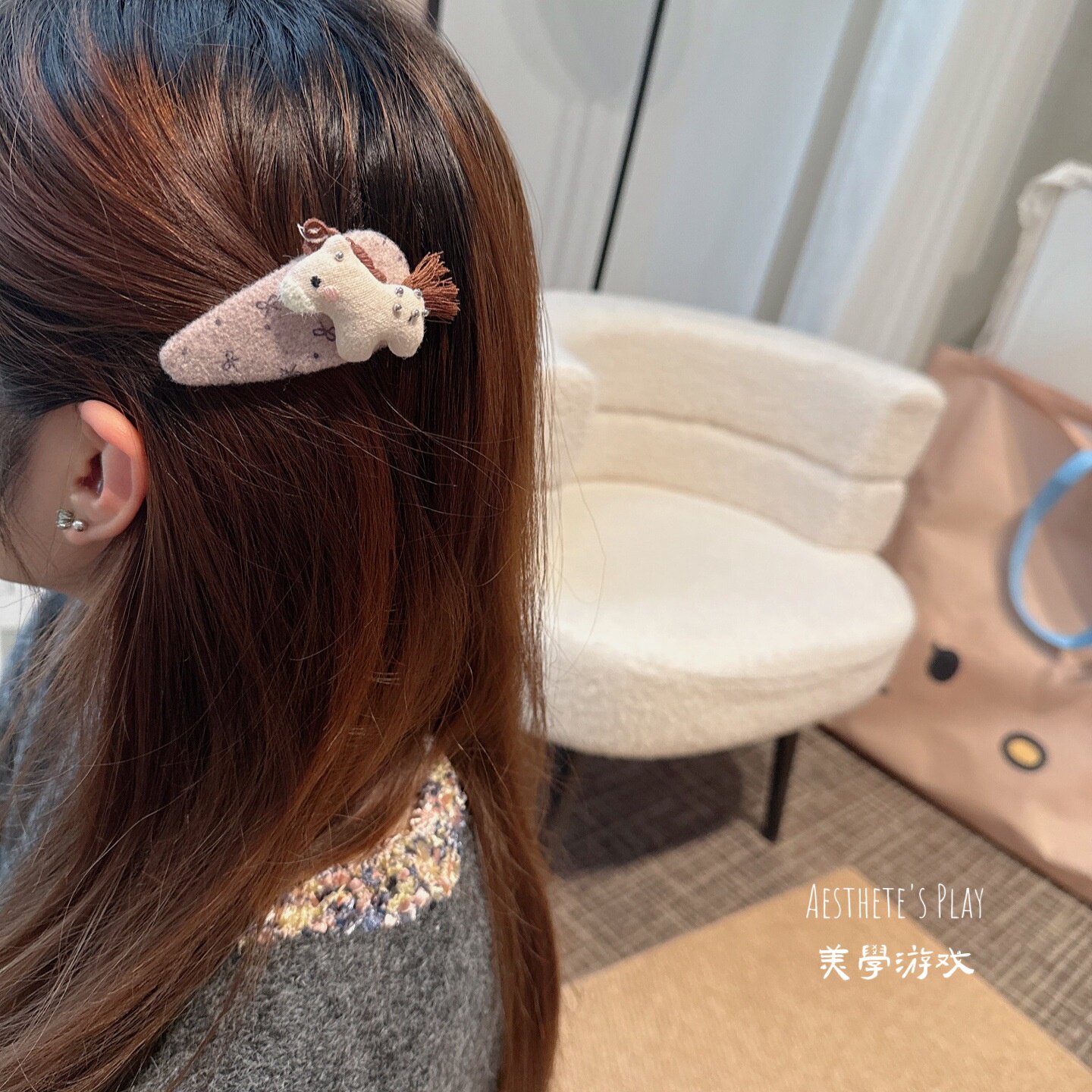 韩系可爱小马蝴蝶结BB夹2026新款布艺发饰卡通发夹甜美侧边夹