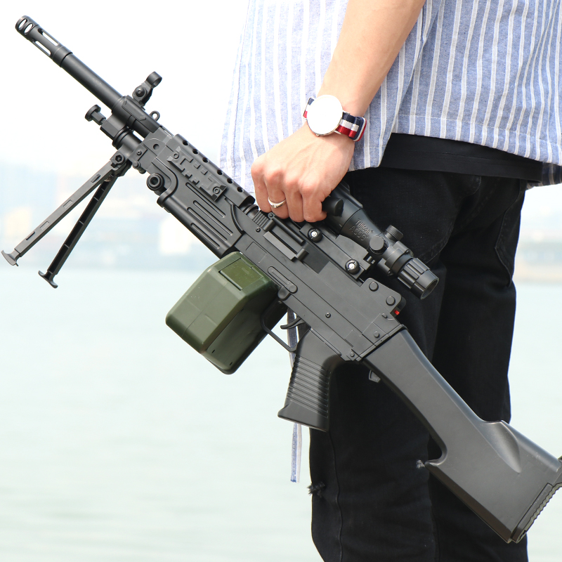 M249电动连发绝地大菠萝儿童模型机关抢求生吃鸡玩具男孩水弹枪
