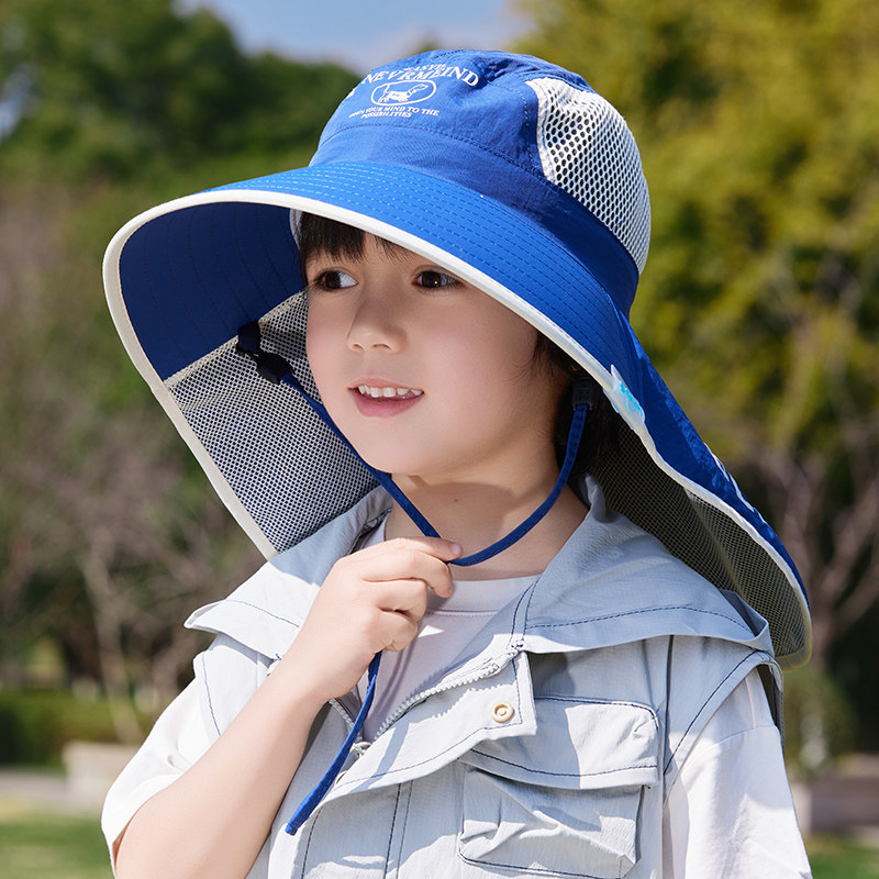 儿童遮阳帽子夏季男女童大帽檐春游防晒防紫外线披肩渔夫帽太阳帽,服饰配件/皮带/帽子/围巾,帽子,淘宝优惠券,粉丝福利购,淘宝优惠卷