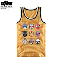 UTEE Avengers vest Phong cách Trung Quốc mặt sắt người đàn ông đội trưởng Mỹ màu đen panther cotton cổ tròn quần áo - Áo vest cotton áo ba lỗ tanktop nam