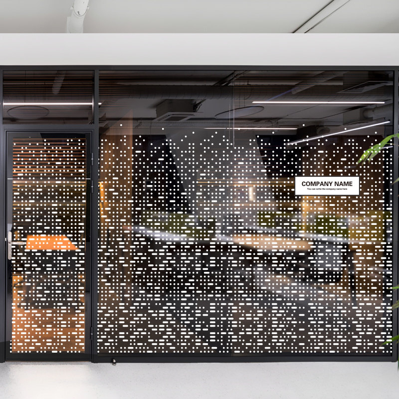 星光坠落uv公司办公室隔断玻璃贴纸个性装饰静电渐变膜logo可定制