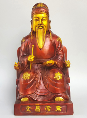 文昌帝君铜像梓潼张亚子中式摆件