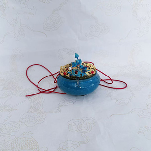 栖鸾庭 古风唐宋百搭头冠明制烧蓝汉服配饰发冠发饰