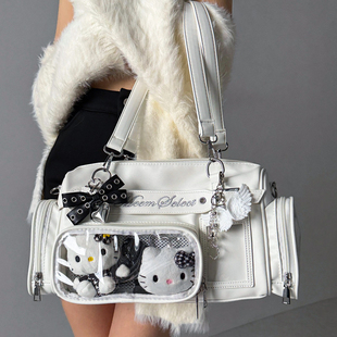 升级版演唱会安检藏灯牌痛包女Y2K带支架隐藏暗层包大容量应援包