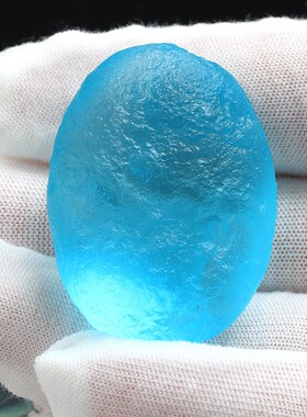 天然捷克俄罗斯蓝色陨石原石DIY吊坠能量石正品项链