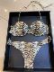 欧美女士比基尼性感火辣丁字泳衣豹纹细带T裤 蜜桃臀大胸聚拢