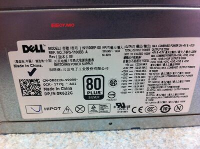 原装DELLT7500工作站电源NPS-1100BBN1100EF-001100WR622G