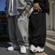 加绒休闲运动束脚长裤 BLACUL字母刺绣套装 男卫裤 宽松肥大街头嘻哈