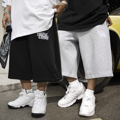 BLACUL 基础百搭短裤男街舞HipHop宽松肥大码休闲六分运动卫裤夏