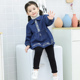 女宝宝牛仔罩衣洋气防脏春秋冬大码 吃饭婴儿童护衣反穿衣上衣外套