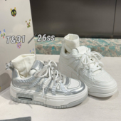 百搭面包鞋 T31女鞋 厚底增高小白鞋 真皮系带休闲板鞋 2026春季 新款