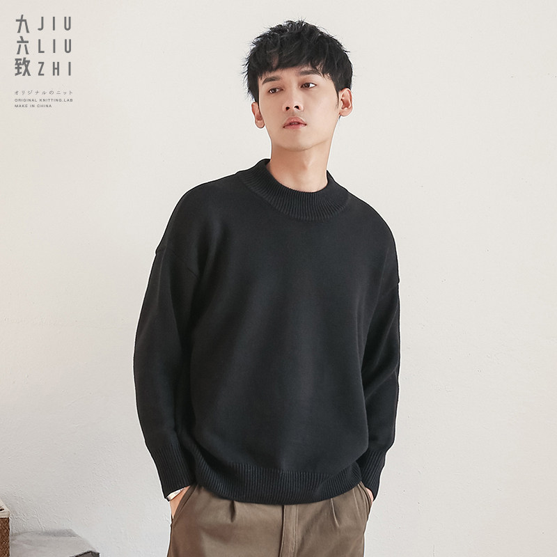 九六致春季加绒加厚款ins港风半高领毛衣男士韩版宽松潮流针织衫在类目 男装, 针织衫/毛衣中 - 来自Buy2taobao.com提供专业的淘宝代购服务
