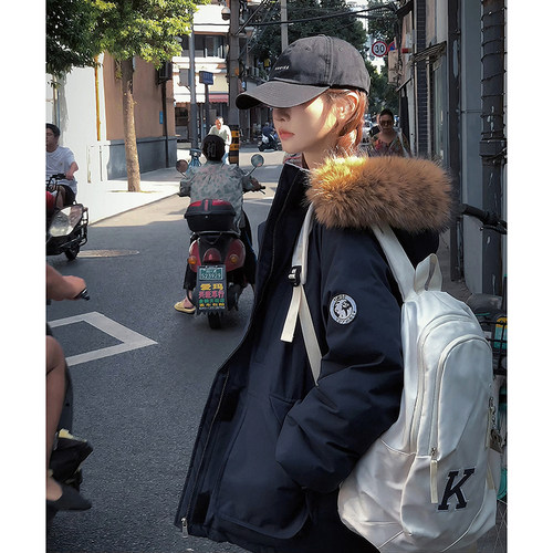 派克服工装新款羽绒棉服女冬时尚保暖高级设计感小众休闲时尚外套