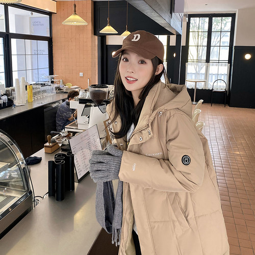 时尚休闲保暖面包服羽绒棉服女冬季外套中长款韩版厚棉袄新款韩潮