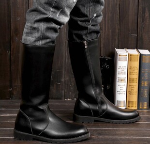 男女款高筒马靴骑士马术表演靴 马术靴男女骑马靴 升旗手长筒马靴