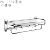 2802不锈钢卫浴置物架壁挂式 多层收纳架简约风亮光打孔安装