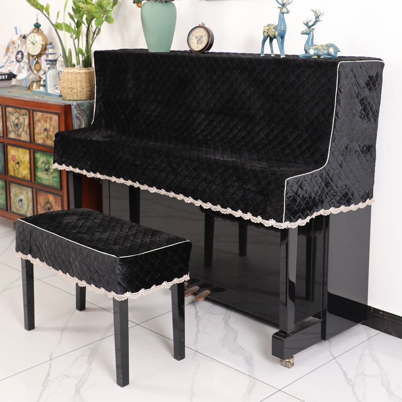 钢琴罩半罩半包式钢琴防尘罩立式钢琴套全罩北欧简约纯色钢琴盖布