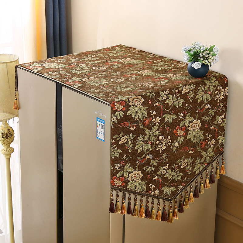 2026新款冰箱盖布防尘罩美式高级感家用单双开门顶布加厚防滑欧式