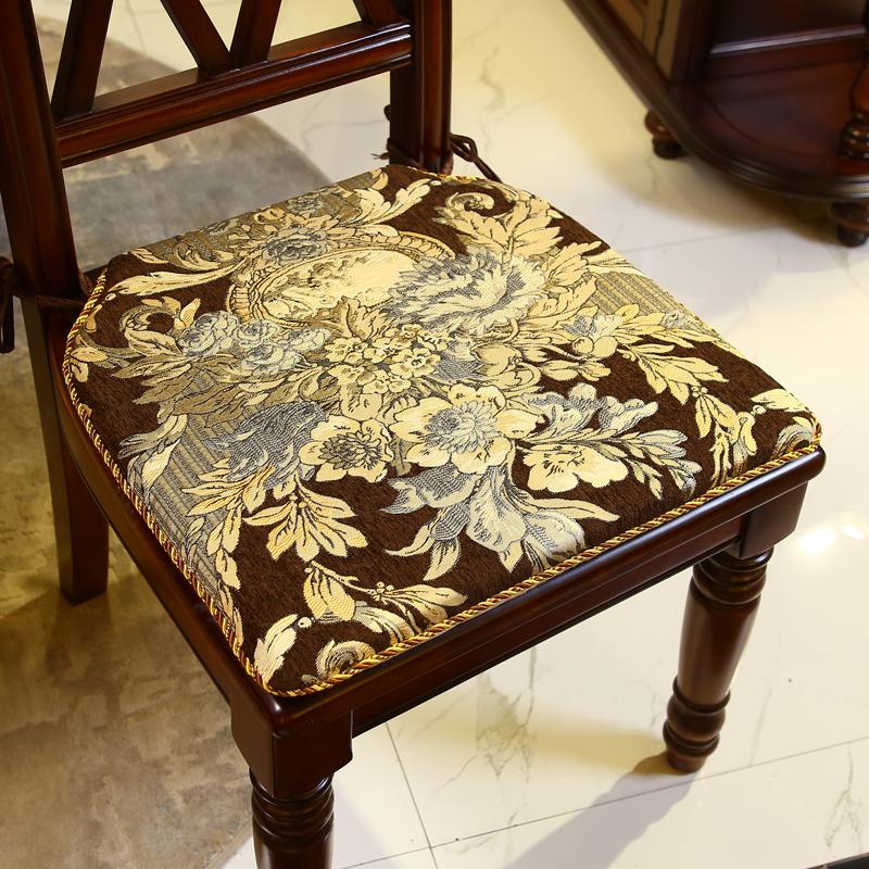 汉思格雅美式复古椅子垫坐垫马蹄形加厚海绵座垫实木餐椅垫可定制