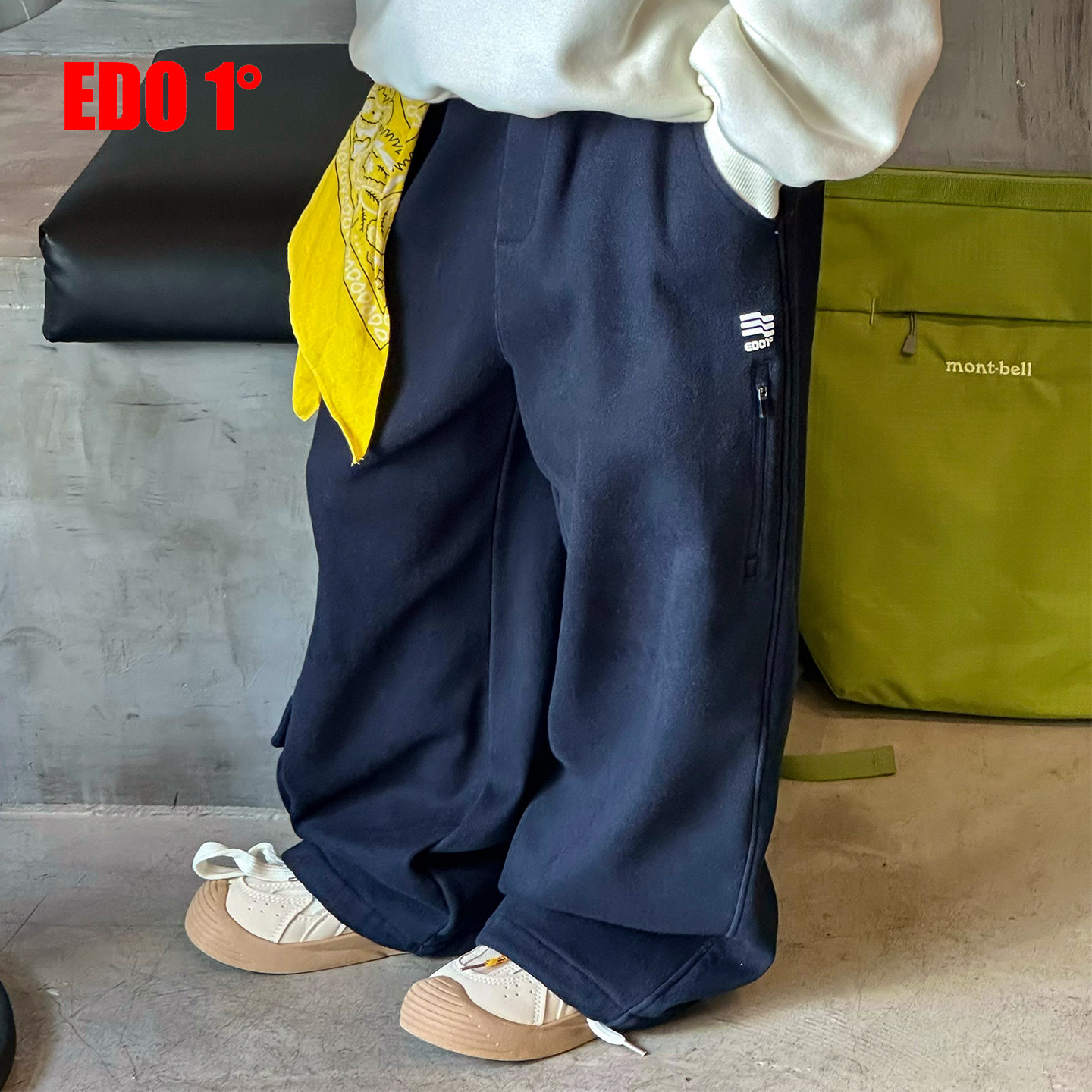 edo一度秋冬儿童阔腿休闲长裤