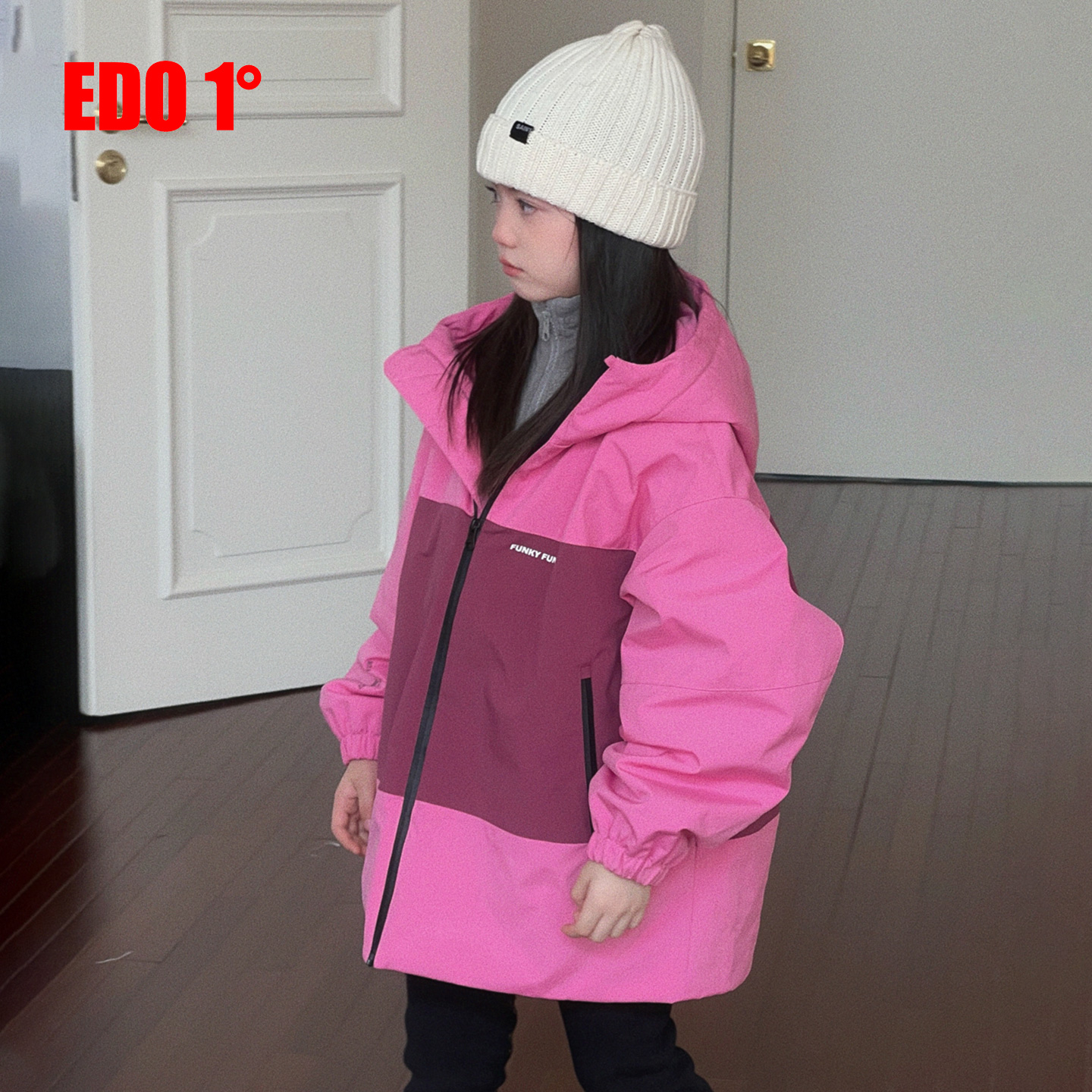 edo1一度童装酷飒工装棉外套