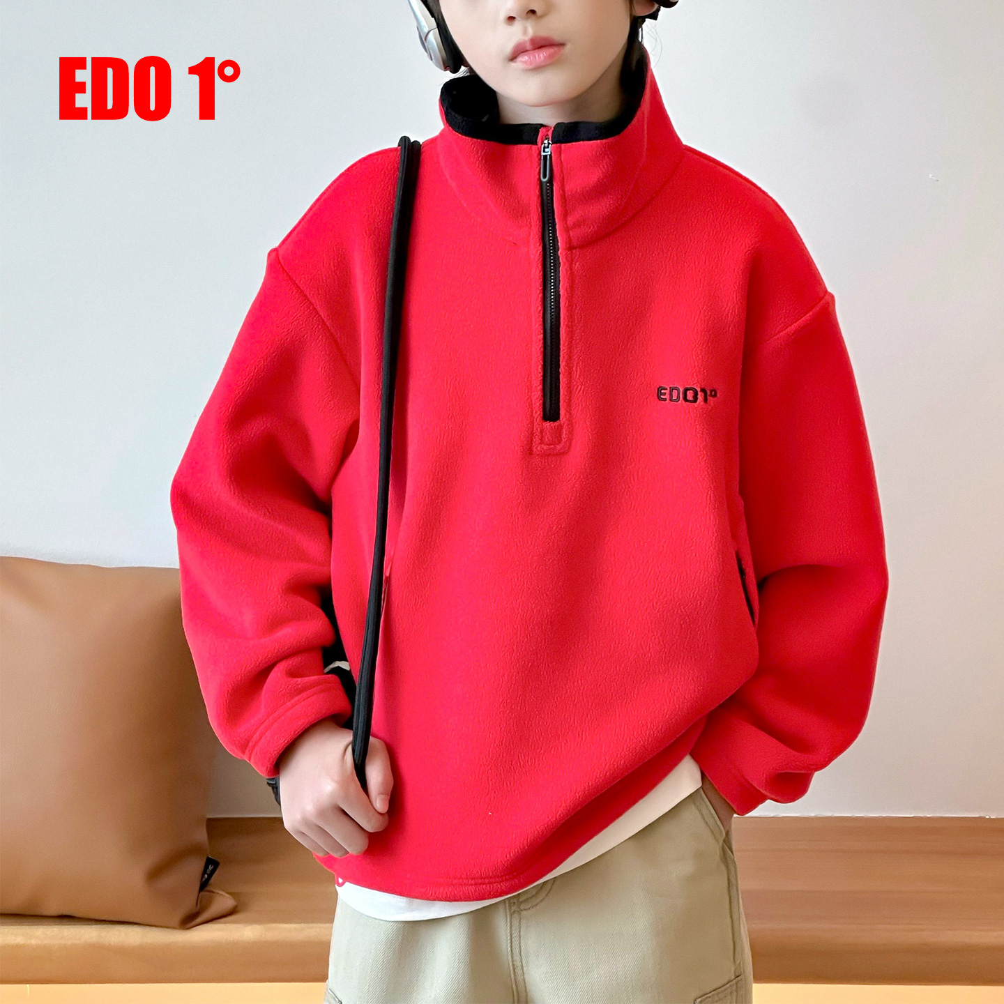 edo1一度童装冬季新款摇粒绒上衣