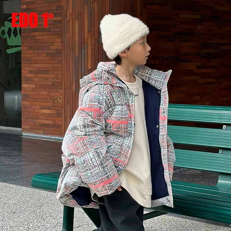 edo童装时尚加厚保暖羽绒服