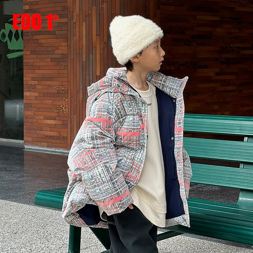 edo童装时尚加厚保暖羽绒服