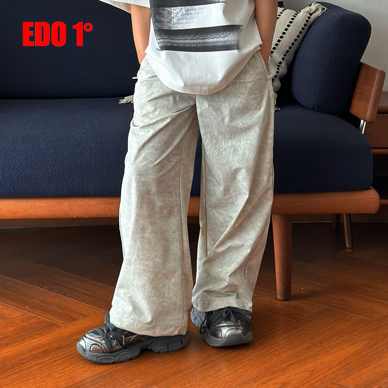 edo一度春夏新款女童时尚休闲宽松直筒裤儿童百搭长裤潮
