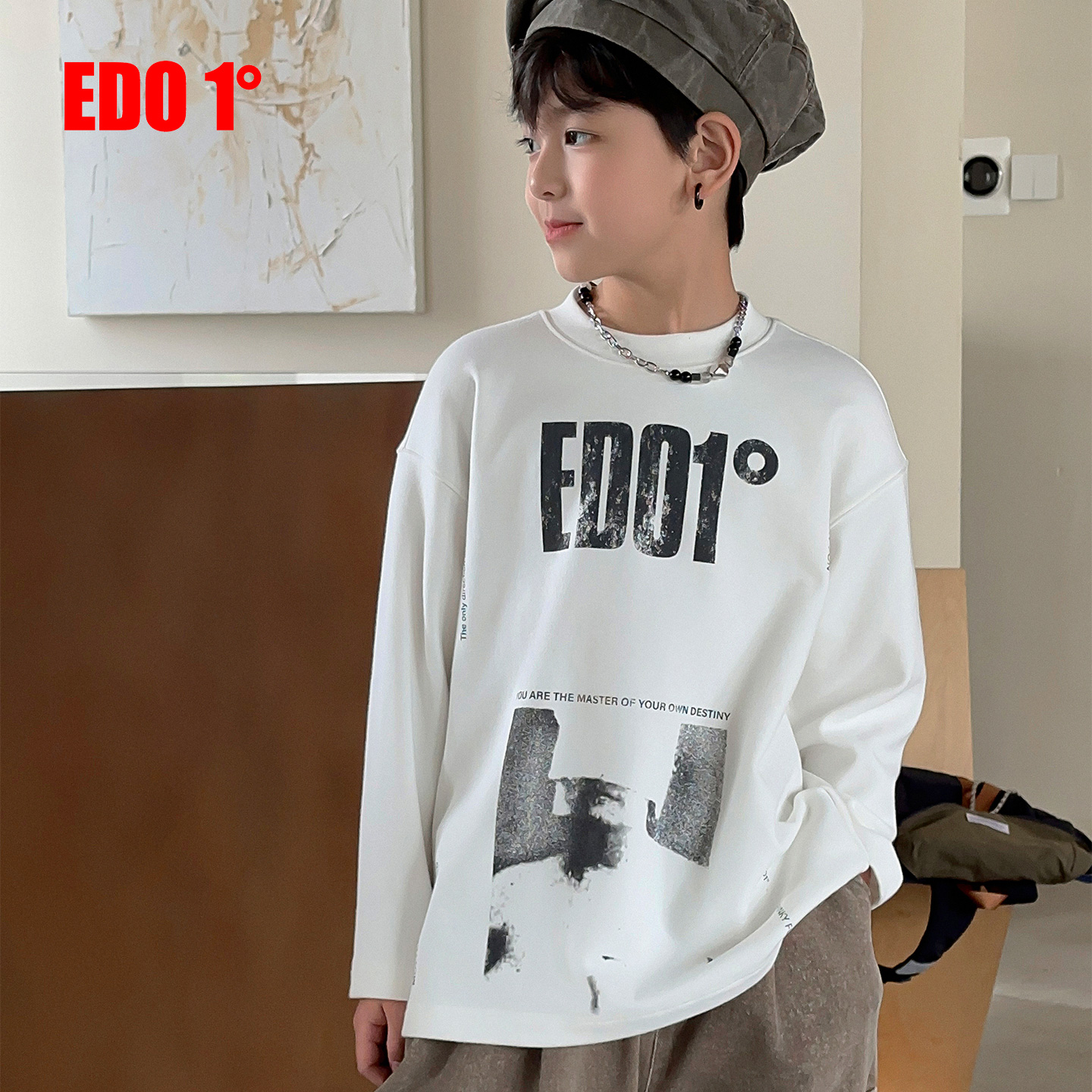 edo童装休闲运动宽松T恤