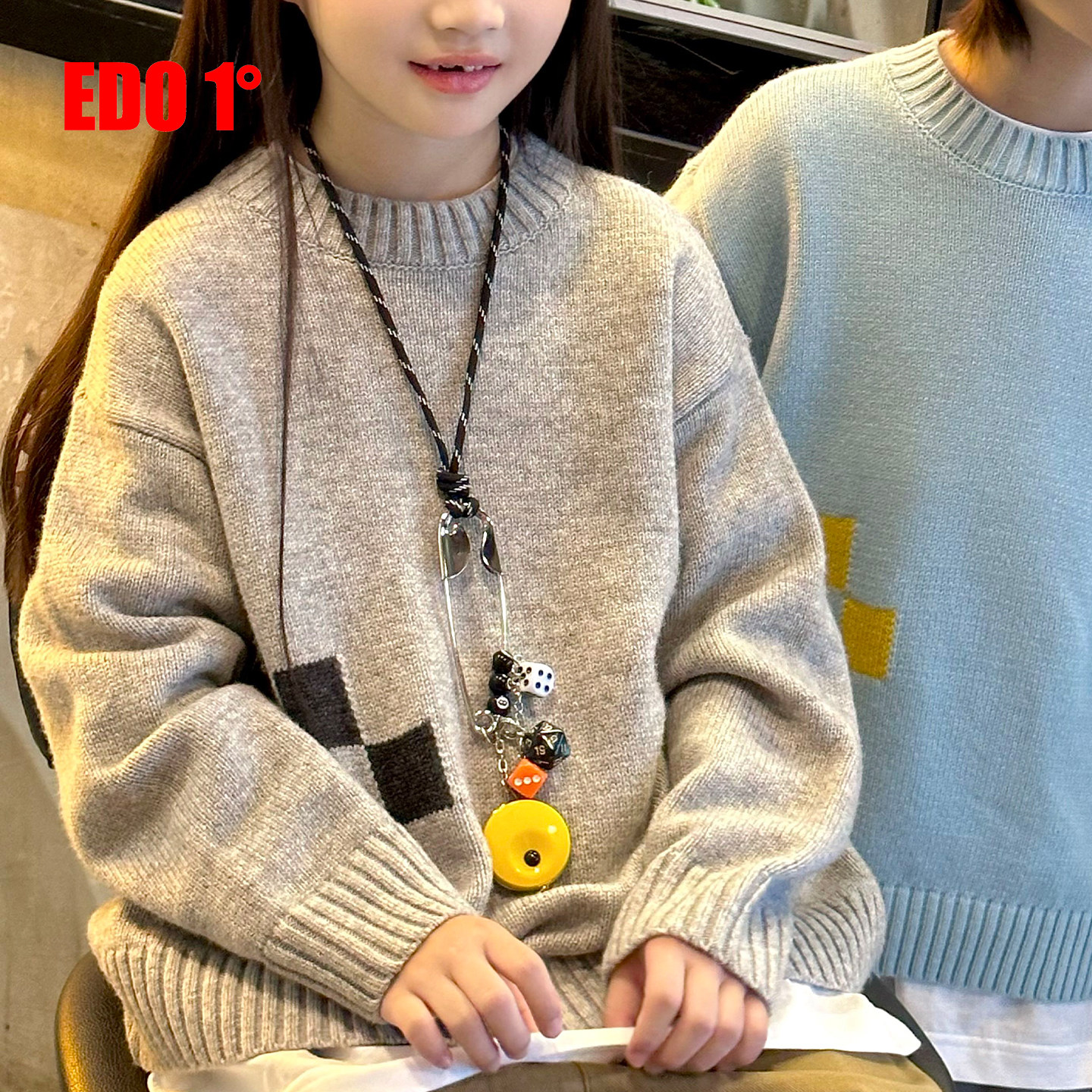 edo一度26秋冬女童百搭套头毛衫