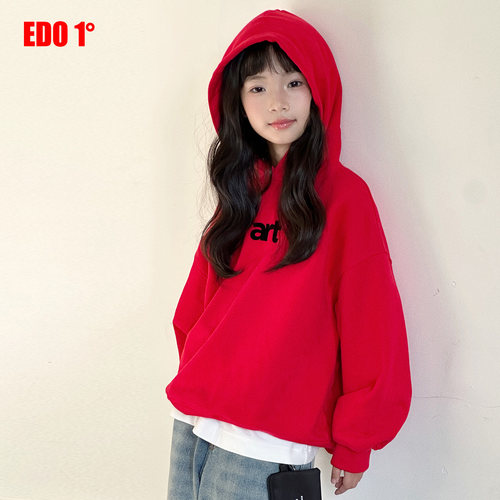 edo一度26秋季男童连帽宽松卫衣