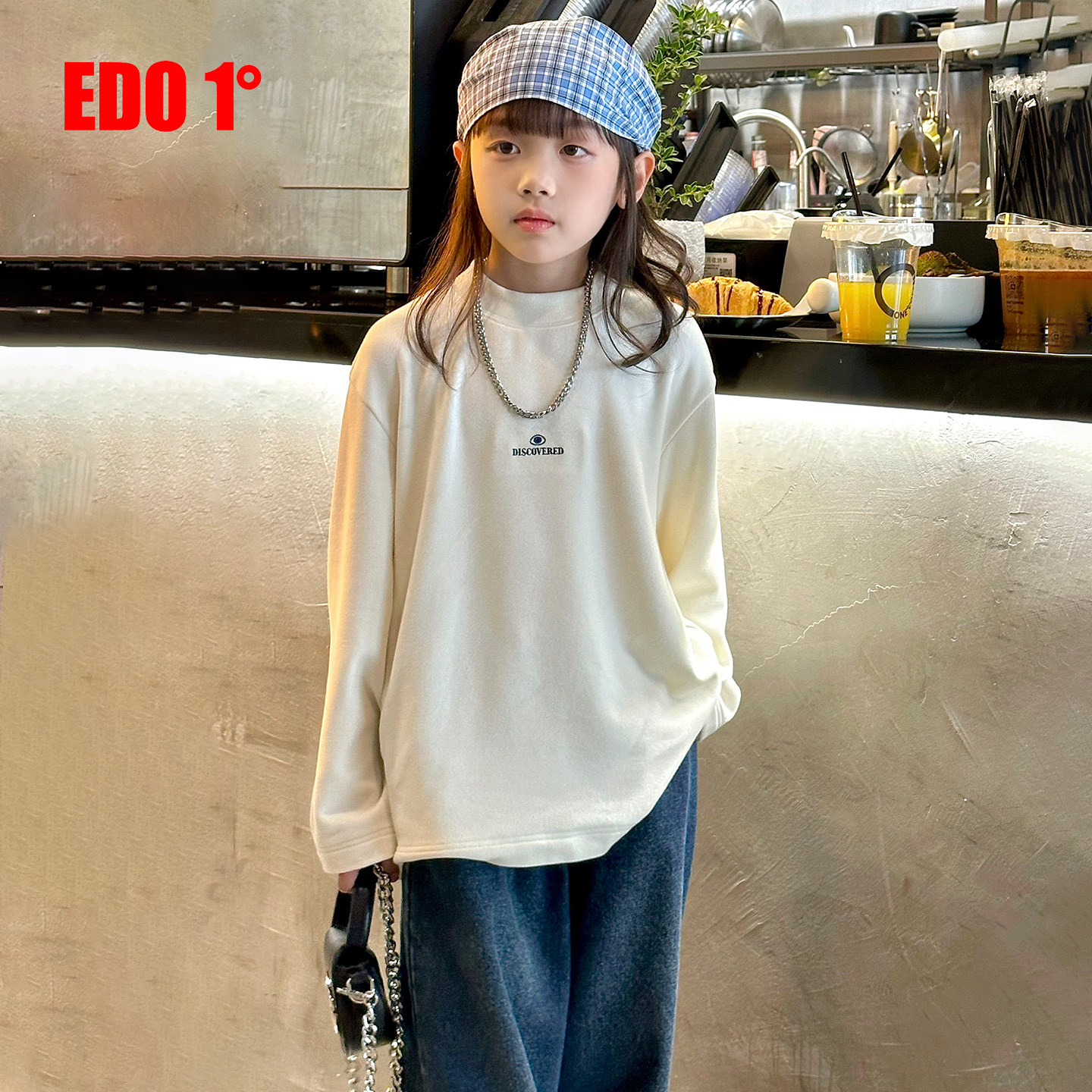 edo童装秋冬新款长袖T恤打底衫