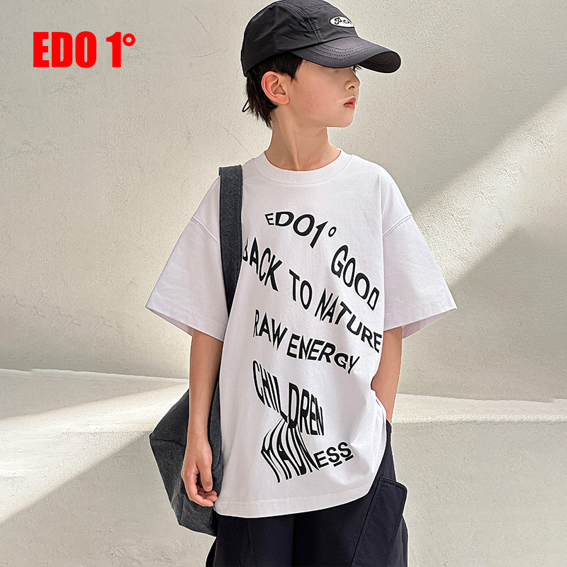 edo时尚短袖T恤儿童运动上衣