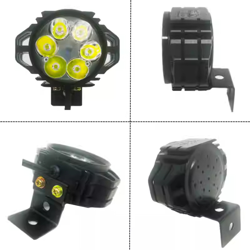 折叠锂电代驾大灯12V48V72V80V喇叭一体灯电动滑板车灯电动车灯