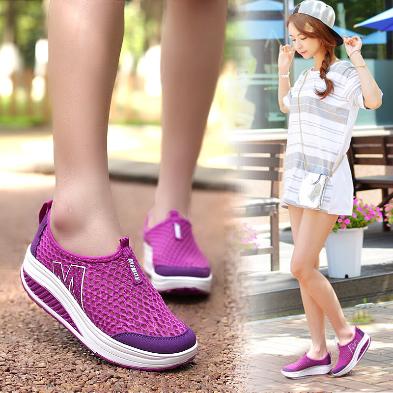 summer ventilation Hollow lady Shake shoes gym shoes Net surface Women's Shoes light comfortable The thickness of the bottom Single shoes Increasein the Women's Shoes, Low shoe, Muffin(shaky)shoes category - from Buy2taobao.com to provide professional Taobao agent buy service